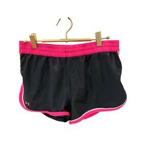 Under Armour HeatGear Black Pink Trim Athletic Shorts Women’s Small
